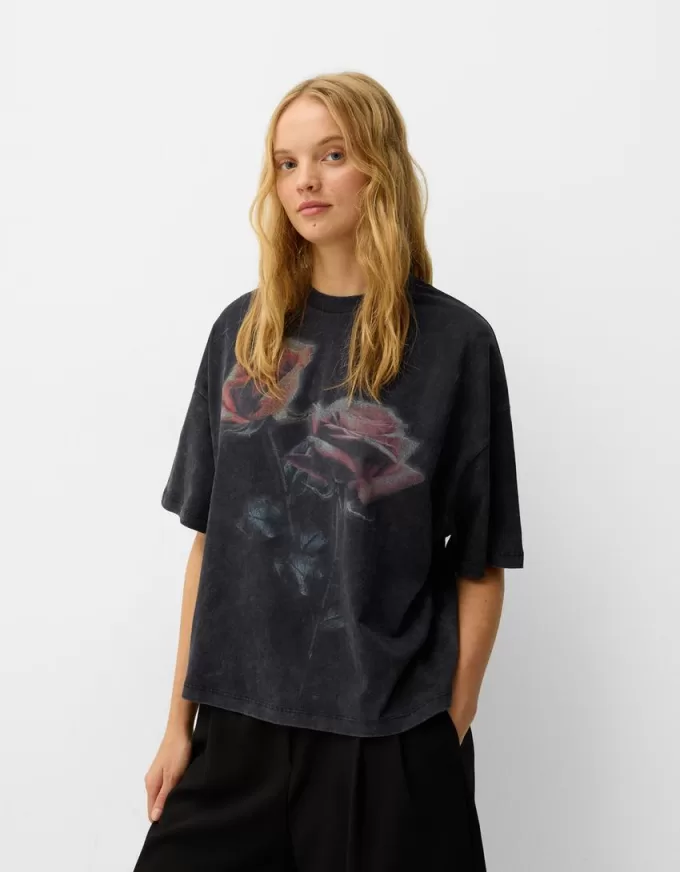 Printed short sleeve oversize T-shirt Printed short sleeve oversize T-shirt