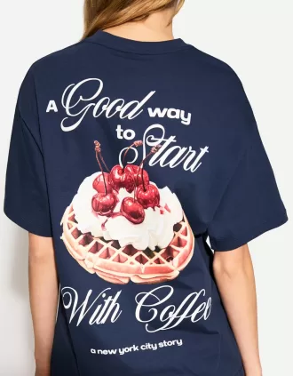 Printed short sleeve oversize T-shirt