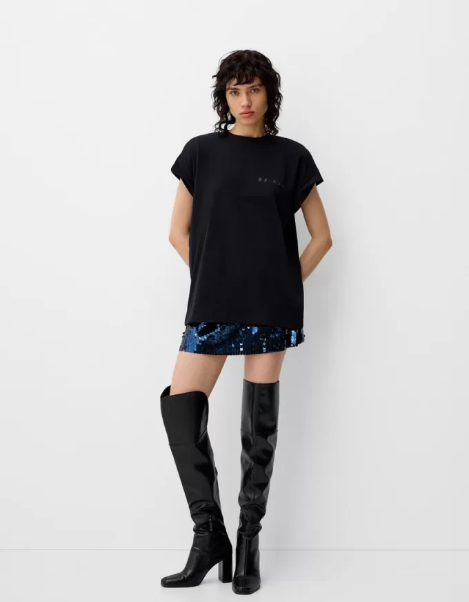 Printed sleeveless T-shirt Printed sleeveless T-shirt