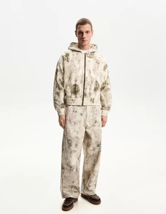 Printed sweatshirt with zipper Printed sweatshirt with zipper