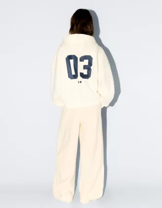 Printed zip-up hoodie