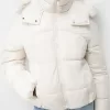 Puffer jacket with faux fur hood Puffer jacket with faux fur hood