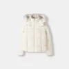 Puffer jacket with faux fur hood Puffer jacket with faux fur hood