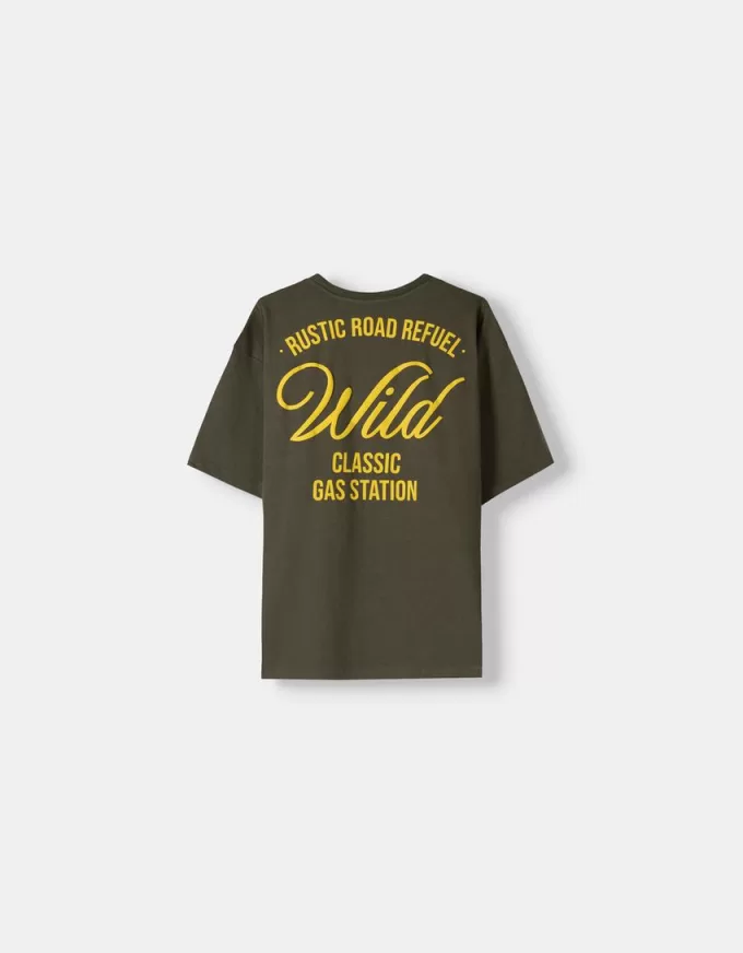 Relaxed fit short sleeve embroidered T-shirt Relaxed fit short sleeve embroidered T-shirt