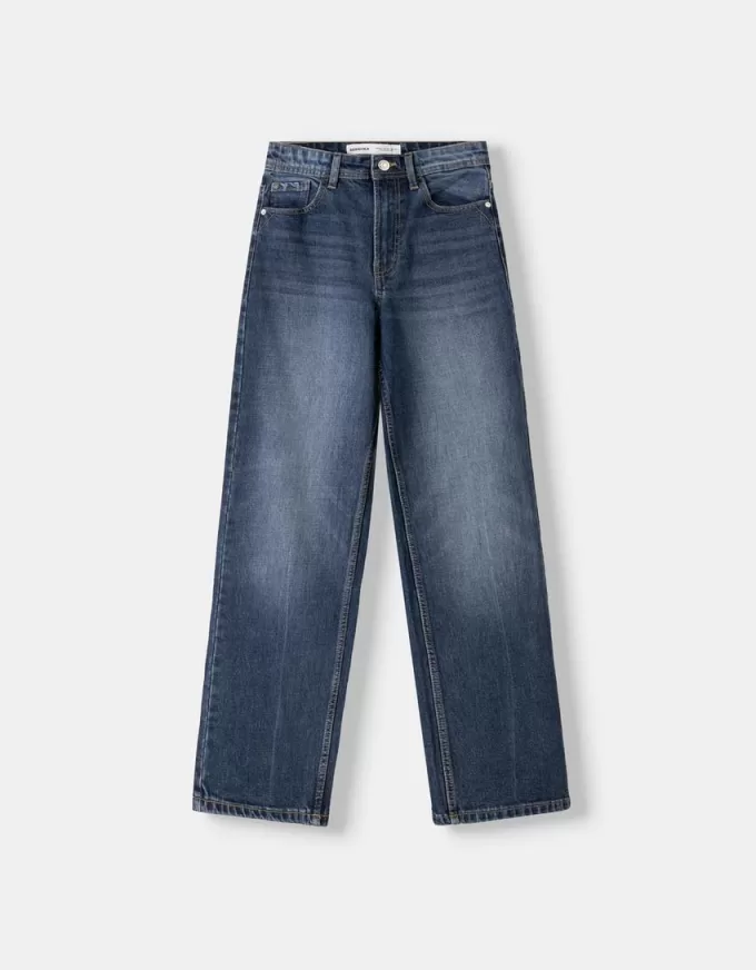 Relaxed straight-fit high-waist jeans Relaxed straight-fit high-waist jeans