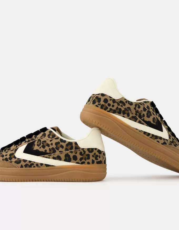 Retro animal print sneakers