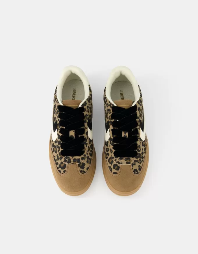 Retro animal print sneakers