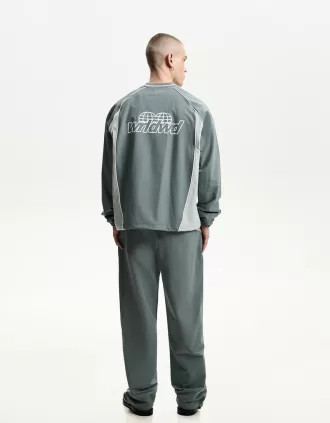 Retro sporty long sleeve technical T-shirt