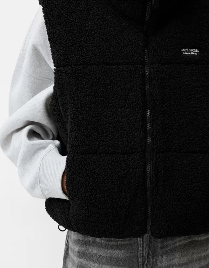 Reversible faux shearling vest