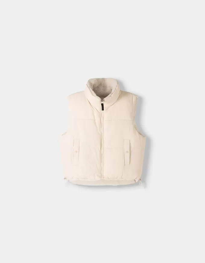 Reversible faux shearling vest Reversible faux shearling vest