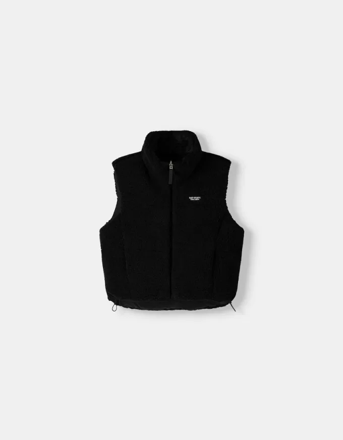 Reversible faux shearling vest