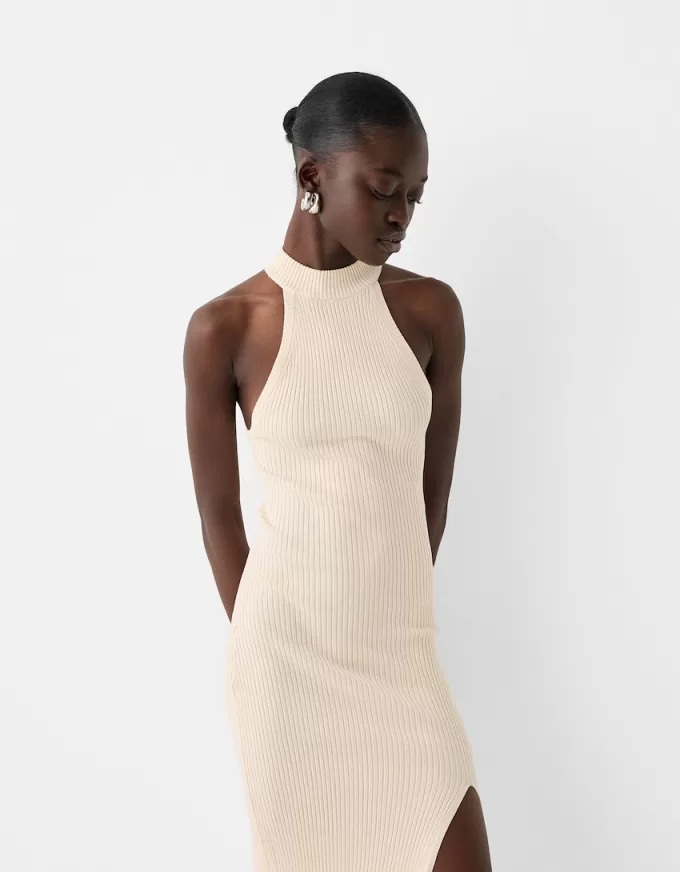 Ribbed halter midi dress Ribbed halter midi dress