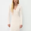 Ribbed polo collar midi dress Ribbed polo collar midi dress