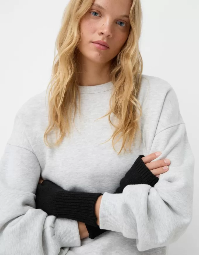 Ribbed short mittens Ribbed short mittens