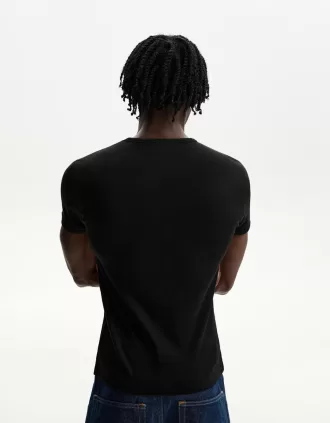 Ribbed short sleeve T-shirt