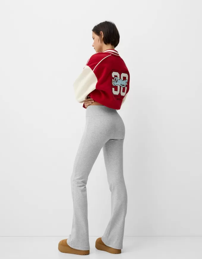 Ribbed waist flared pants Ribbed waist flared pants