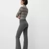 Ribbed waist flared pants Ribbed waist flared pants