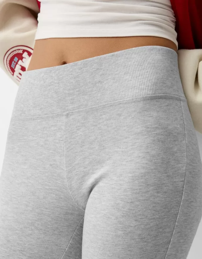 Ribbed waist flared pants Ribbed waist flared pants