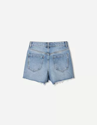 Ripped denim shorts