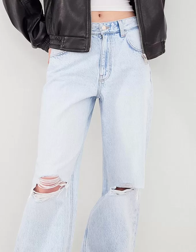Ripped wide-leg ’90s jeans Ripped wide-leg ’90s jeans