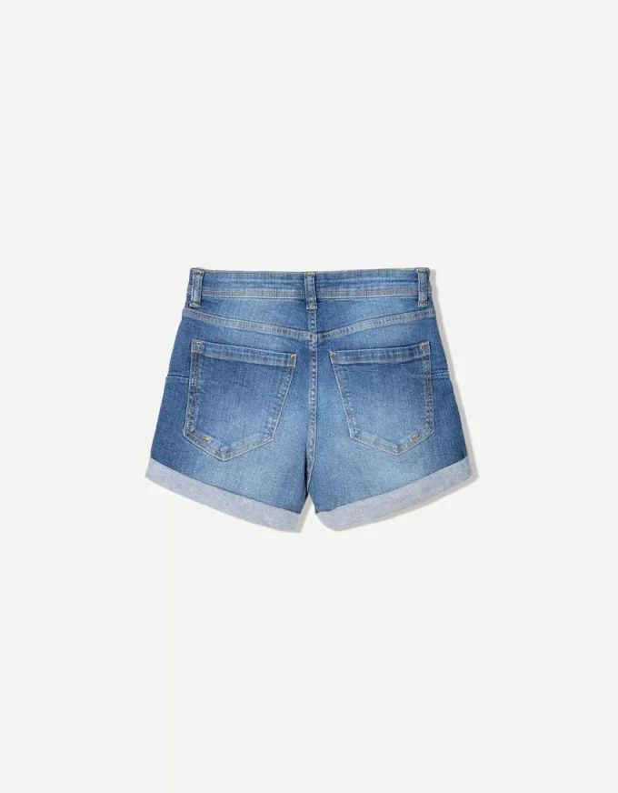 Roll-up denim shorts Roll-up denim shorts
