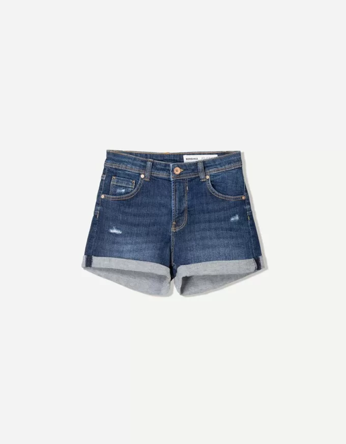 Roll-up denim shorts Roll-up denim shorts