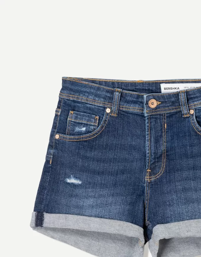 Roll-up denim shorts Roll-up denim shorts