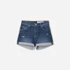 Roll-up denim shorts Roll-up denim shorts