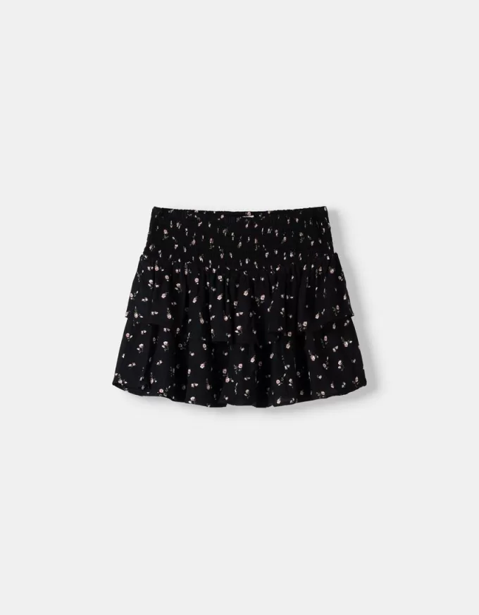Ruffled mini skirt with elastic waist Ruffled mini skirt with elastic waist