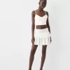 Ruffled mini skirt with elastic waist Ruffled mini skirt with elastic waist