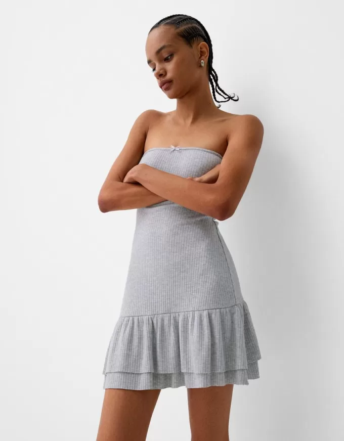 Ruffled off-the-shoulder mini dress Ruffled off-the-shoulder mini dress