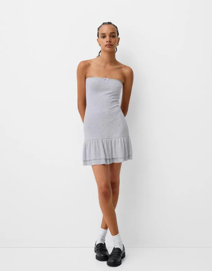 Ruffled off-the-shoulder mini dress Ruffled off-the-shoulder mini dress