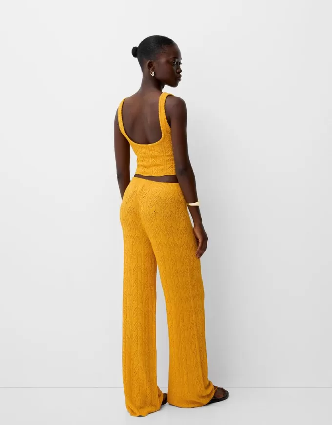 Rustic open knit strappy top Rustic open knit strappy top