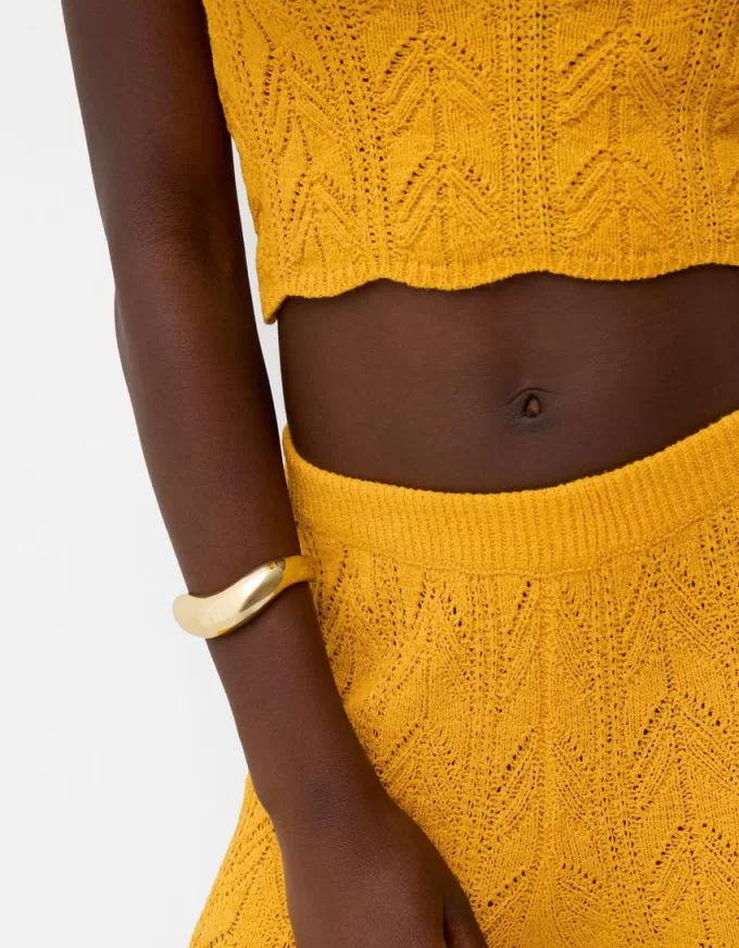 Rustic open knit strappy top Rustic open knit strappy top