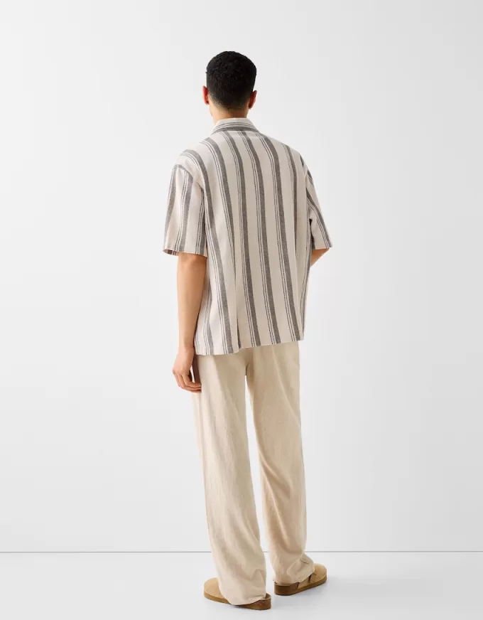 Rustic striped short sleeve shirt Rustic striped short sleeve shirt