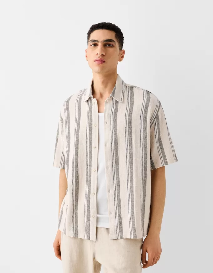 Rustic striped short sleeve shirt Rustic striped short sleeve shirt