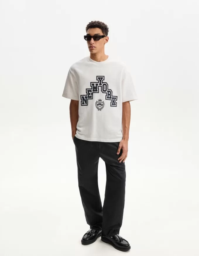 Rustic wide-leg linen blend pants Rustic wide-leg linen blend pants