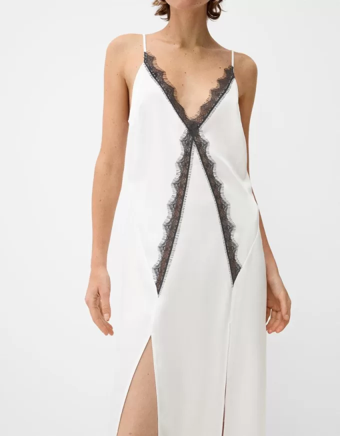 Satin lace midi dress Satin lace midi dress