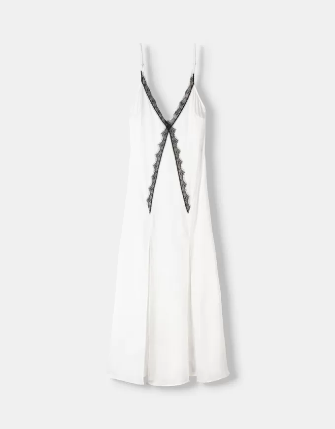 Satin lace midi dress Satin lace midi dress