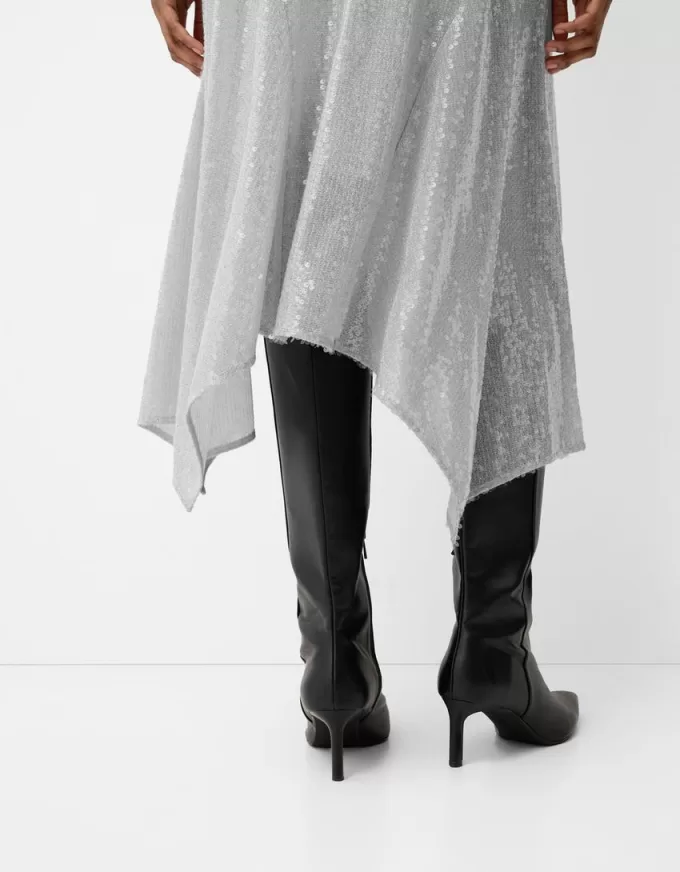 Sequined halter neck midi dress Sequined halter neck midi dress