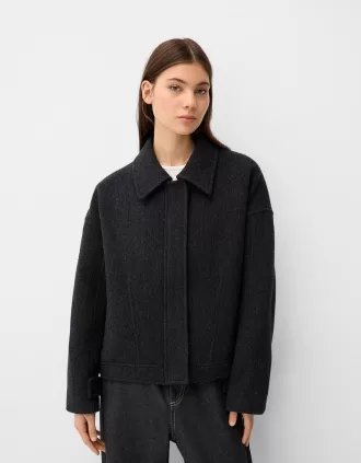 Short Manteco wool coat