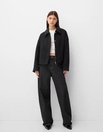 Short Manteco wool coat