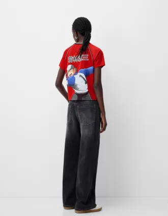 Short sleeve Captain Tsubasa sporty T-shirt