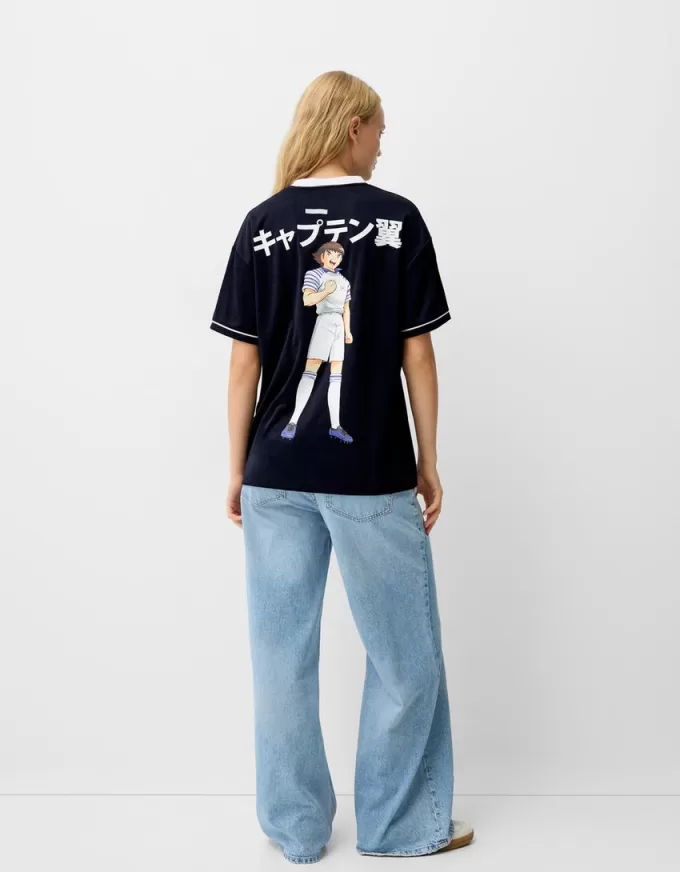 Short sleeve Captain Tsubasa sporty T-shirt Short sleeve Captain Tsubasa sporty T-shirt