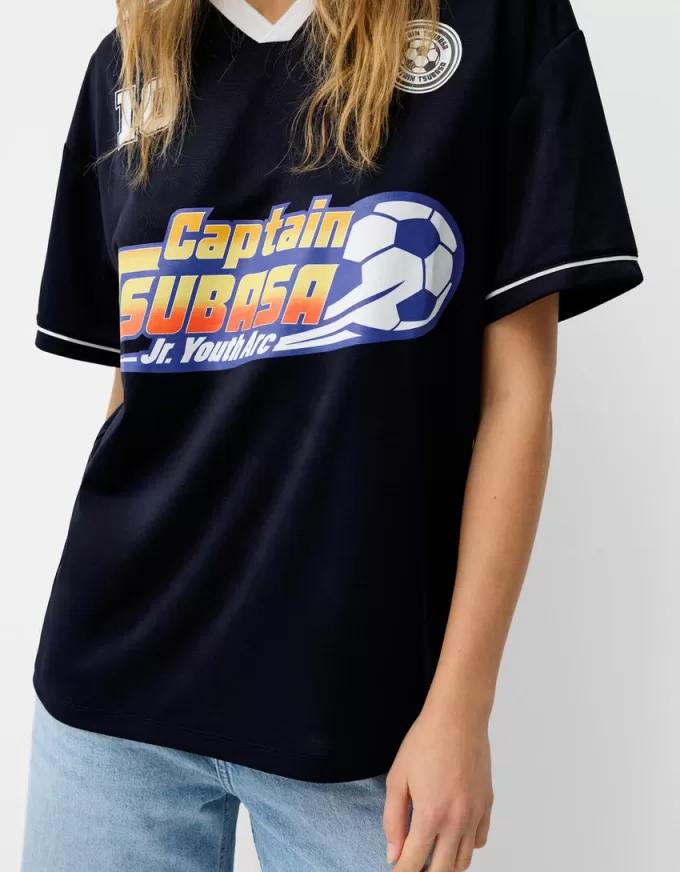 Short sleeve Captain Tsubasa sporty T-shirt Short sleeve Captain Tsubasa sporty T-shirt