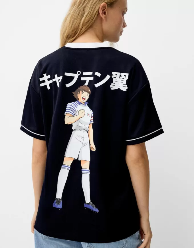 Short sleeve Captain Tsubasa sporty T-shirt Short sleeve Captain Tsubasa sporty T-shirt