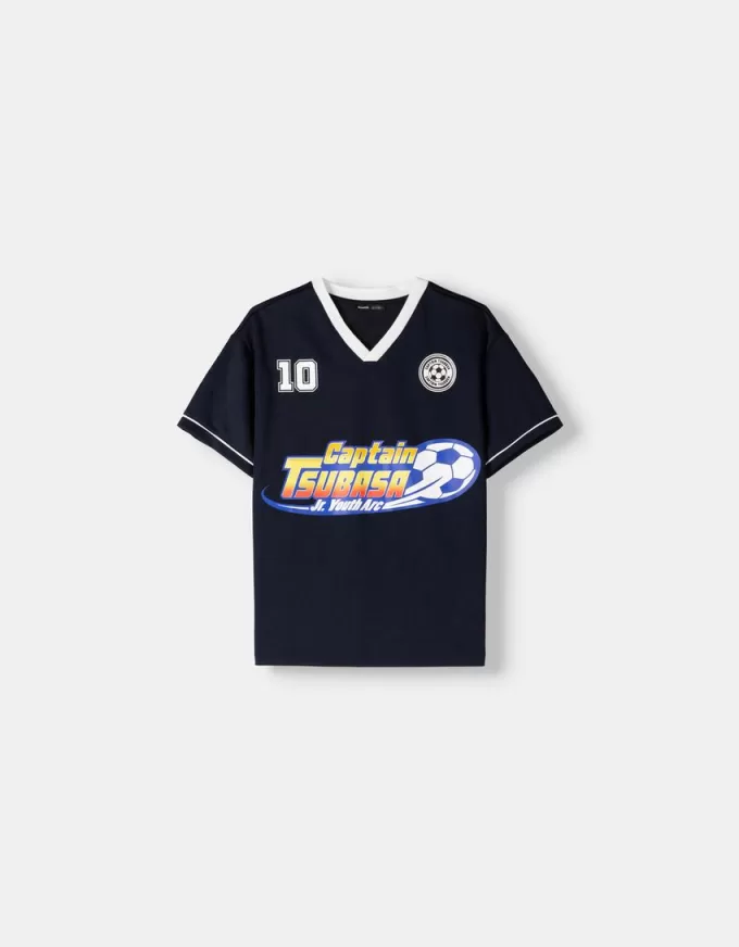 Short sleeve Captain Tsubasa sporty T-shirt Short sleeve Captain Tsubasa sporty T-shirt