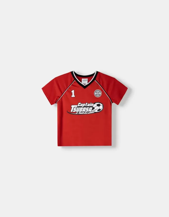 Short sleeve Captain Tsubasa sporty T-shirt Short sleeve Captain Tsubasa sporty T-shirt