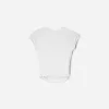 Short sleeve T-shirt with side gathering Short sleeve T-shirt with side gathering