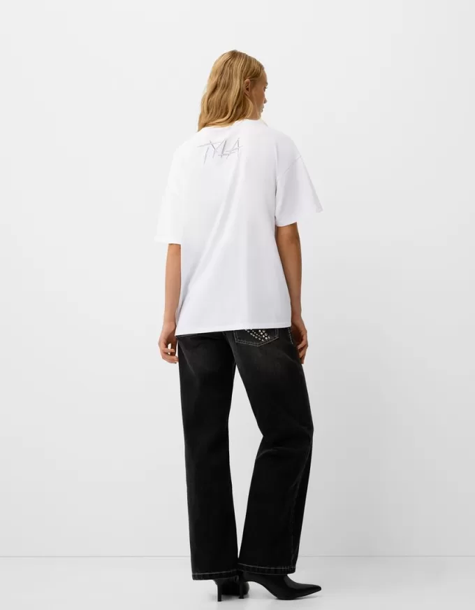 Short sleeve Tyla T-shirt with rhinestones Short sleeve Tyla T-shirt with rhinestones